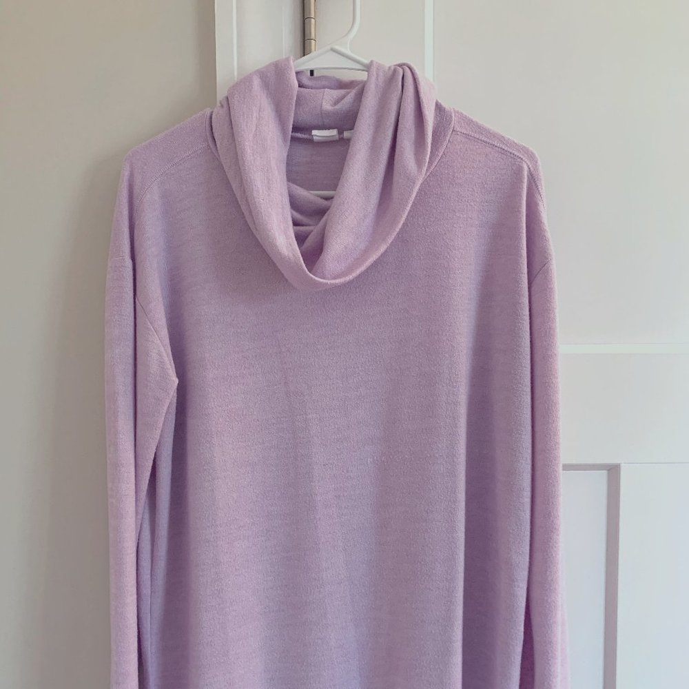 Lavender Softspun Cowlneck Sweater